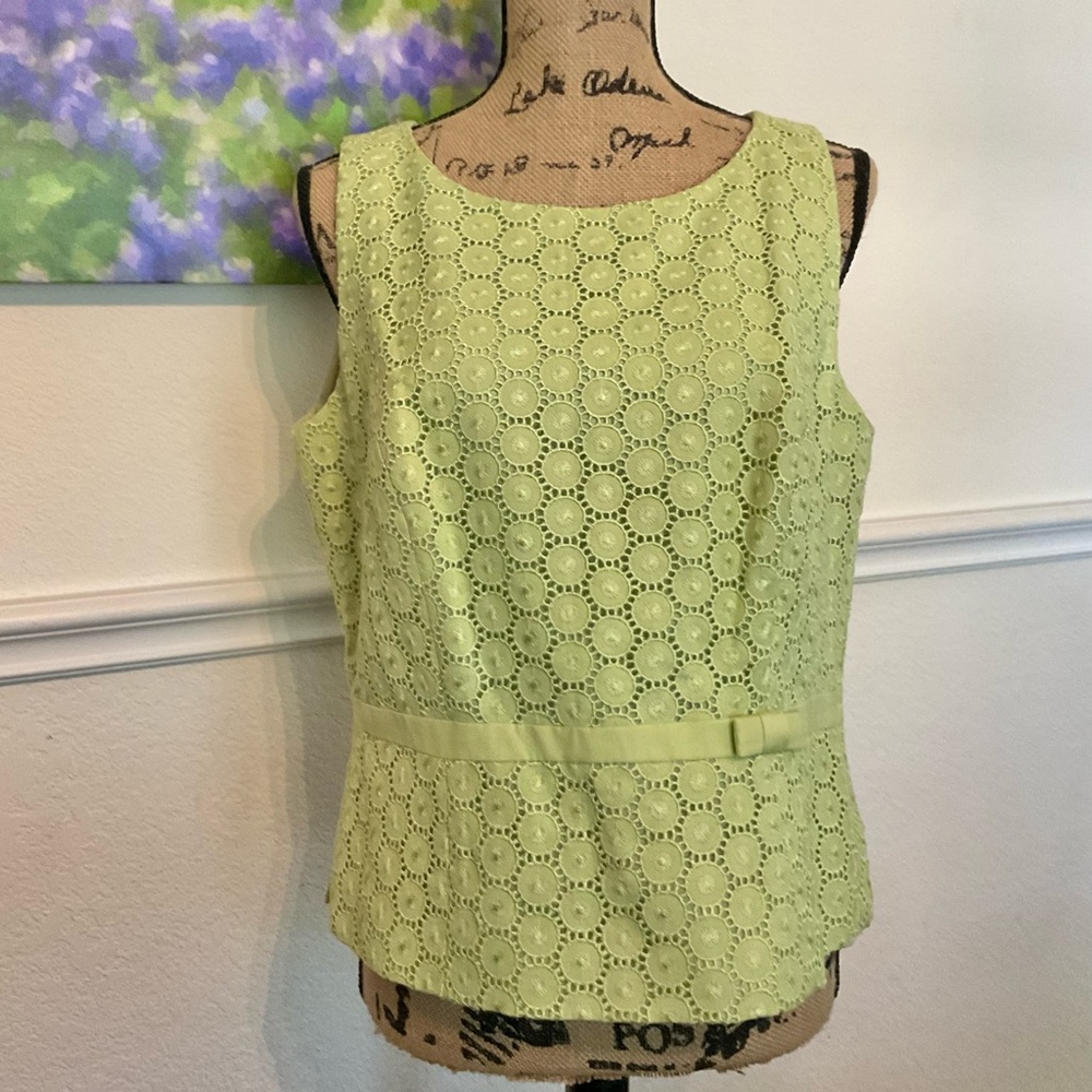 ***LAST CALL Eliza J Sleeveless Crop Top Bright Lime Green L